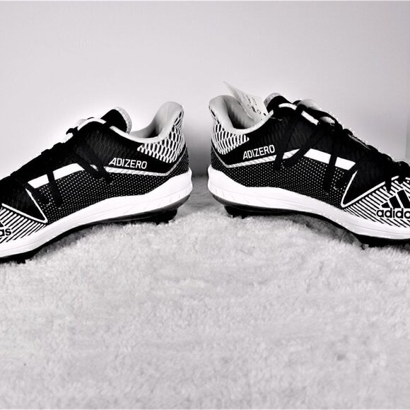 Adidas Afterburner 7 Baseball Cleats Black-White EG5633 SIZE 7.5 (NWT) - Picture 4 of 10